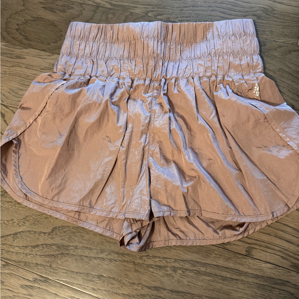 Free People Women's Shimmering Pink Shorts